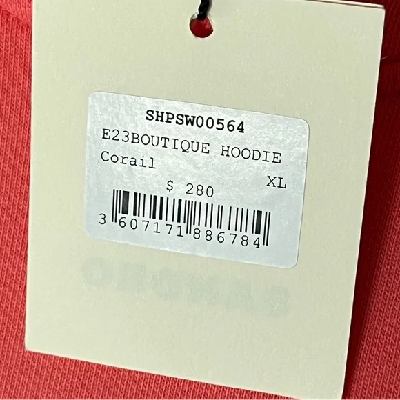 NWT Sandro Boutique Hoodie in Coral Sizes XXL, XL